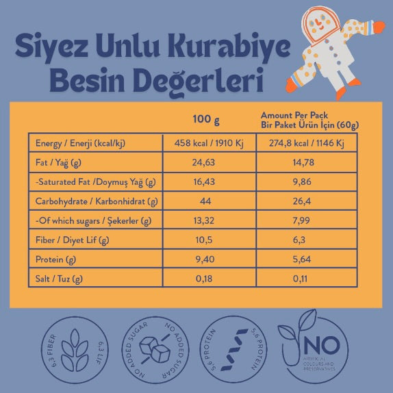 Keçiboynuzlu Kurabiye ve Siyez Unlu Kurabiye Atıştırmalık Paketi - 12 paket (2 çeşit)